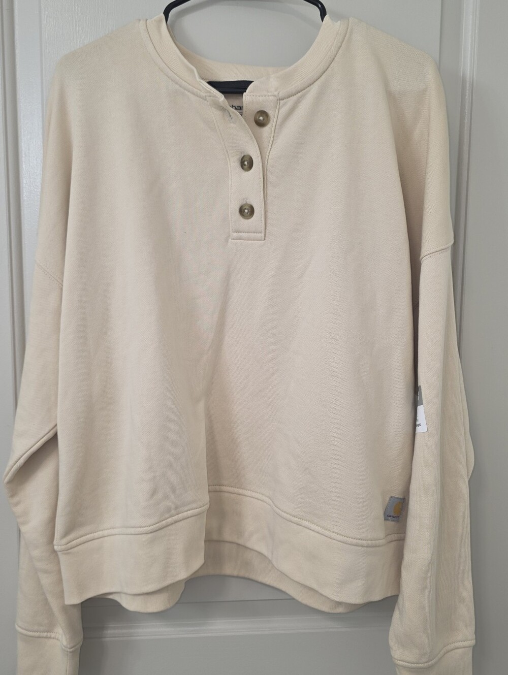 Womens Carhartt Loose Fit Midweight French Terry Henley Sweatshirt